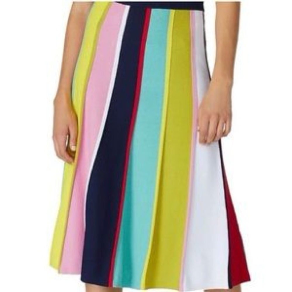 J.CREW Rainbow Striped Knit Sweater Skirt